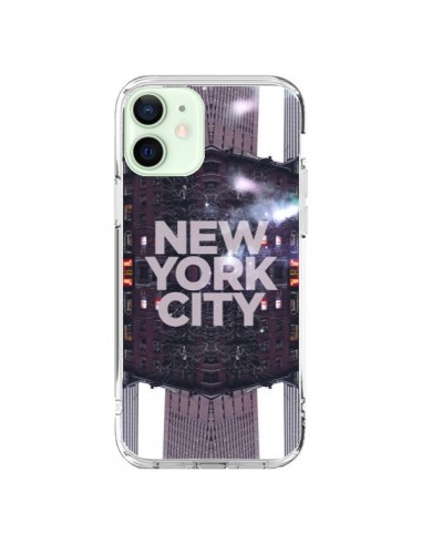 Coque iPhone 12 Mini New York City Violet - Javier Martinez