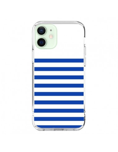 Coque iPhone 12 Mini Mariniere Bleu - Jonathan Perez