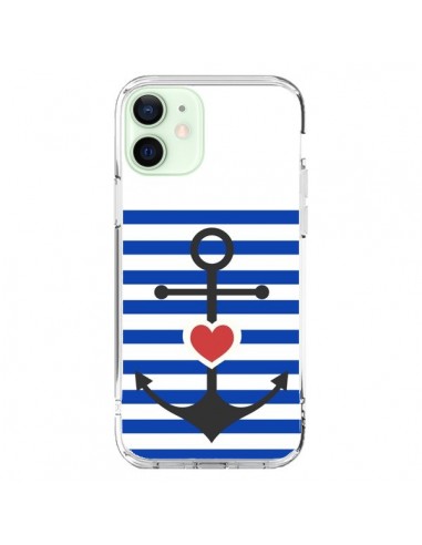 Cover iPhone 12 Mini Mariniere Ancora Marina Cuore - Jonathan Perez