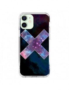 Coque iPhone 12 Mini Nebula Cross Croix Galaxie -...