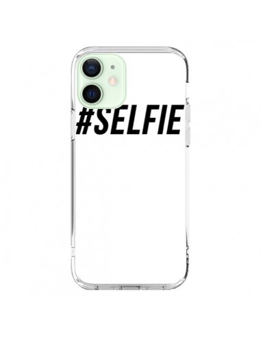 Coque iPhone 12 Mini Hashtag Selfie Noir Vertical - Jonathan Perez