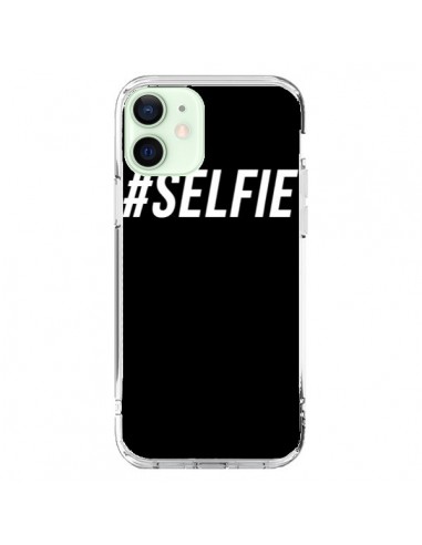 Coque iPhone 12 Mini Hashtag Selfie Blanc Vertical - Jonathan Perez
