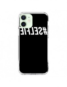 Coque iPhone 12 Mini Hashtag Selfie Blanc Inversé -...
