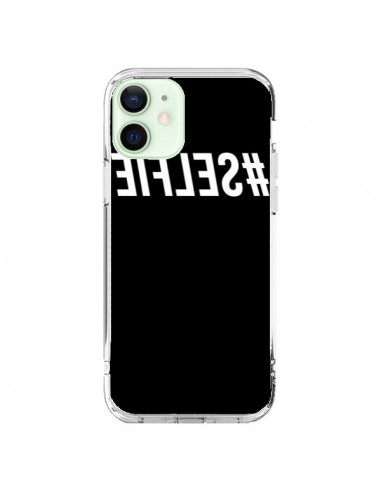 Coque iPhone 12 Mini Hashtag Selfie Blanc Inversé - Jonathan Perez