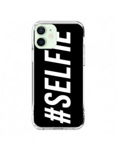 Coque iPhone 12 Mini Hashtag Selfie Noir Horizontal -...