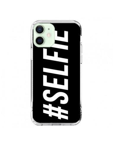 Cover iPhone 12 Mini Hashtag Selfie Nero Orizzontale - Jonathan Perez