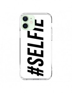 Coque iPhone 12 Mini Hashtag Selfie Blanc Horizontal -...