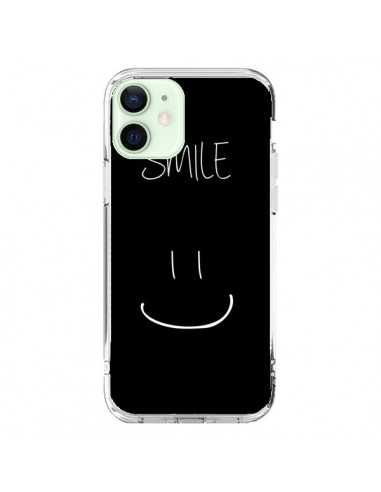 Coque iPhone 12 Mini Smile Souriez Noir - Jonathan Perez