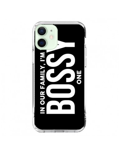 Coque iPhone 12 Mini In our family i'm the Bossy one - Jonathan Perez