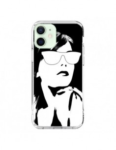 Cover iPhone 12 Mini Ragazza Occhiali Bianco - Jonathan...