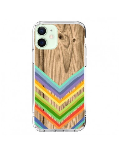 Cover iPhone 12 Mini Tribal Azteco Legno Wood - Jonathan Perez