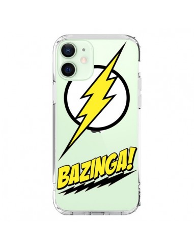 Coque iPhone 12 Mini Bazinga Sheldon The Big Bang Thoery Transparente - Jonathan Perez