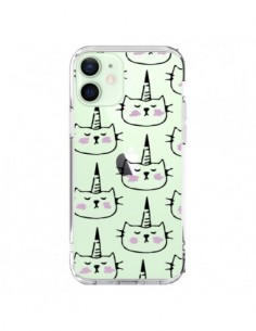 Cover iPhone 12 Mini Unicorno Disegno Trasparente -...