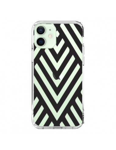 iPhone 12 Mini Case Geometrico Aztec Black Clear - Dricia Do