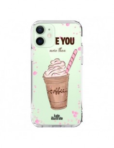 iPhone 12 Mini Case I Love you More Than Coffee Glace...