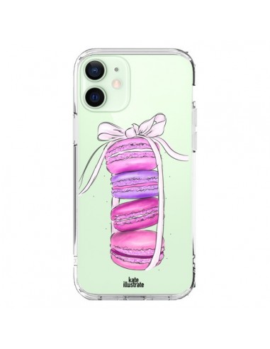 iPhone 12 Mini Case Macarons Pink Purple Clear - kateillustrate