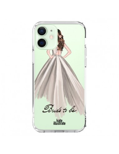 Coque iPhone 12 Mini Bride To Be Mariée Mariage Transparente - kateillustrate