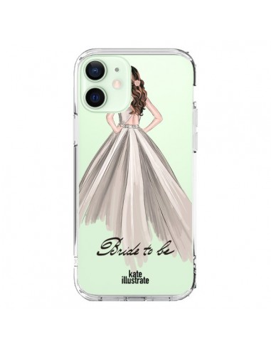 iPhone 12 Mini Case Bride To Be Sposa Clear - kateillustrate