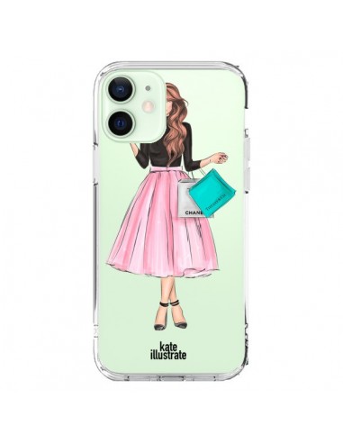 Cover iPhone 12 Mini Shopping Time Trasparente - kateillustrate