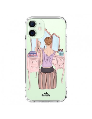 Coque iPhone 12 Mini Vanity Coiffeuse Make Up Transparente - kateillustrate