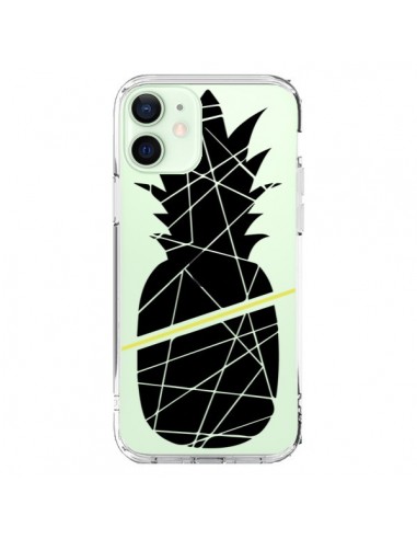 iPhone 12 Mini Case Ananas Black Clear - Koura-Rosy Kane