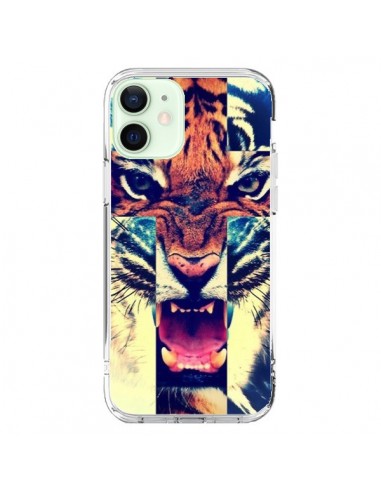 Coque iPhone 12 Mini Tigre Swag Croix Roar Tiger - Laetitia