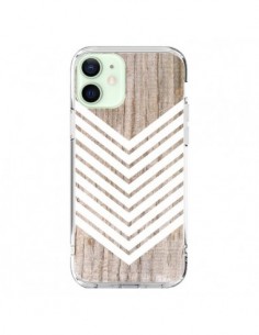 Cover iPhone 12 Mini Tribale Azteco Legno Wood Freccia...