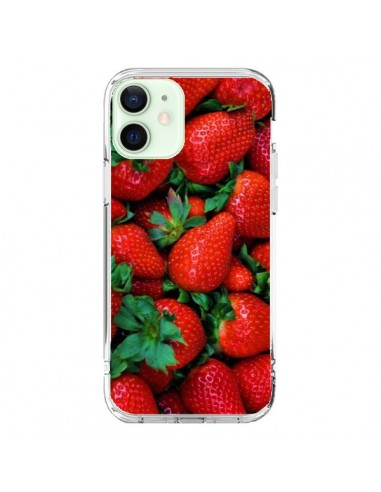 Coque iPhone 12 Mini Fraise Strawberry Fruit - Laetitia