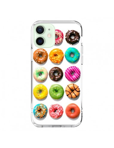 Coque iPhone 12 Mini Donuts Multicolore Chocolat Vanille - Laetitia