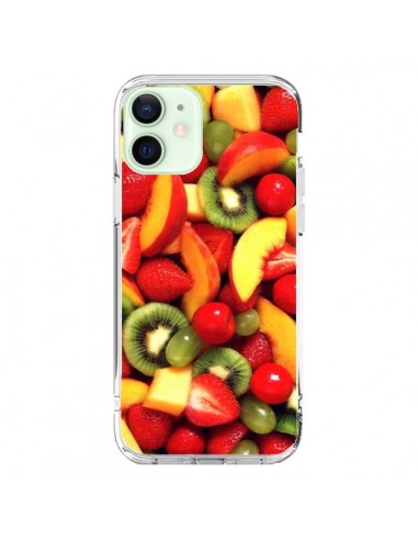 Coque iPhone 12 Mini Fruit Kiwi Fraise - Laetitia