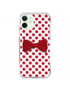 Cover iPhone 12 Mini Papillon Rosso Femminile Bow Tie -...