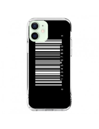 Coque iPhone 12 Mini Code Barres Blanc - Laetitia