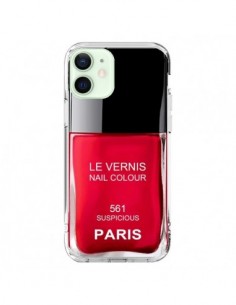 Coque iPhone 12 Mini Vernis Paris Suspicious Rouge -...