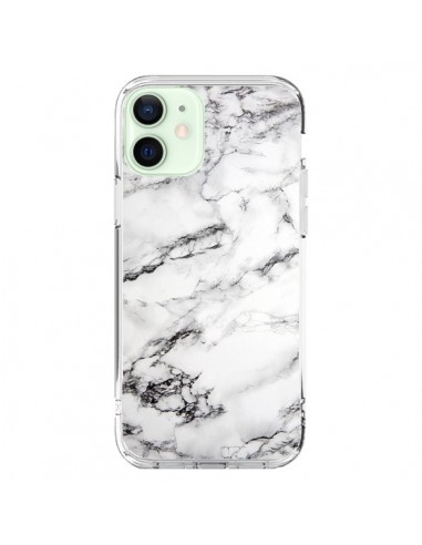 Coque iPhone 12 Mini Marbre Marble Blanc White - Laetitia