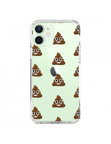 Cover iPhone 12 Mini Shit Poop Emoji Trasparente - Laetitia