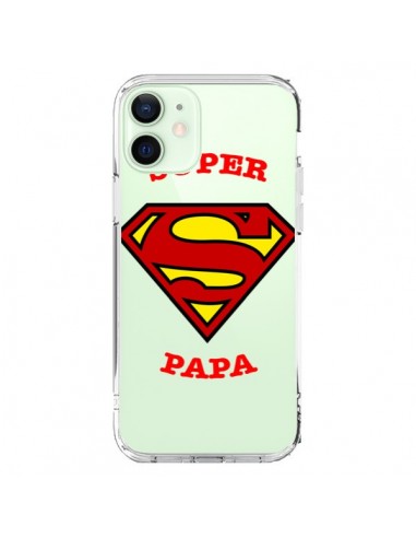 Coque iPhone 12 Mini Super Papa Transparente - Laetitia