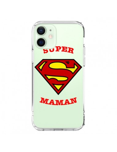 Coque iPhone 12 Mini Super Maman Transparente - Laetitia