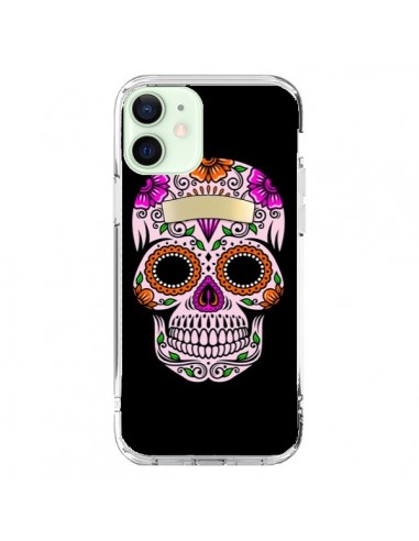 Coque iPhone 12 Mini Tête de Mort Mexicaine Multicolore - Laetitia