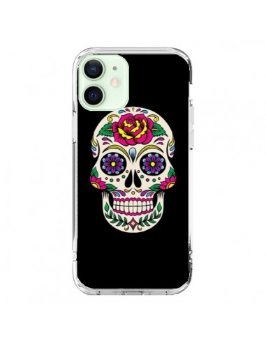 Cover iPhone 12 Mini Teschio Messicano Multicolore Nero - Laetitia