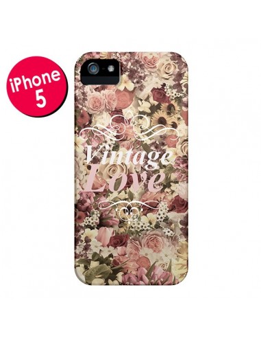 Coque Vintage Love Flower pour iPhone 5 et 5S - Monica Martinez
