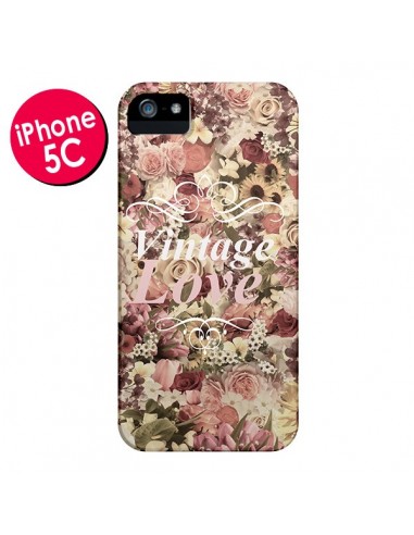 Coque Vintage Love Flower pour iPhone 5C - Monica Martinez
