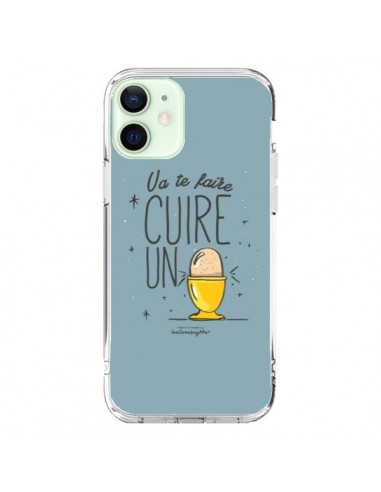 Coque iPhone 12 Mini Va te faire cuir un oeuf gris - Leellouebrigitte