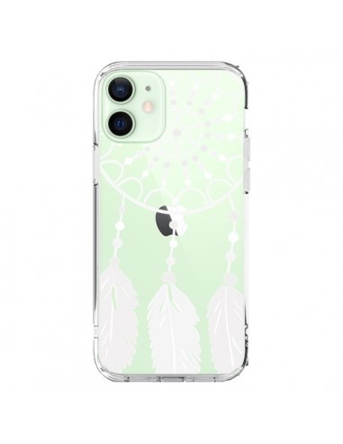 Coque iPhone 12 Mini Attrape Rêves Blanc Dreamcatcher Transparente - Petit Griffin
