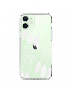 Coque iPhone 12 Mini Attrape Rêves Blanc Dreamcatcher...