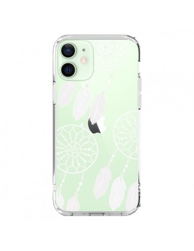 Coque iPhone 12 Mini Attrape Rêves Blanc Dreamcatcher Triple Transparente - Petit Griffin