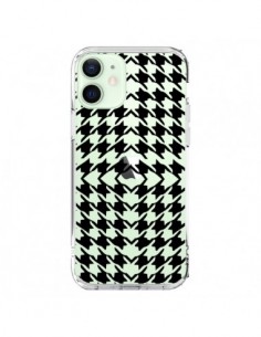 Cover iPhone 12 Mini Vichy Carre Nero Trasparente - Petit...