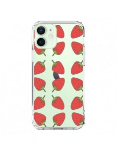iPhone 12 Mini Case Strawberry Fruit Clear - Petit Griffin