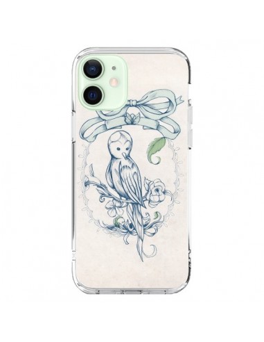 Coque iPhone 12 Mini Bird Oiseau Mignon Vintage - Lassana