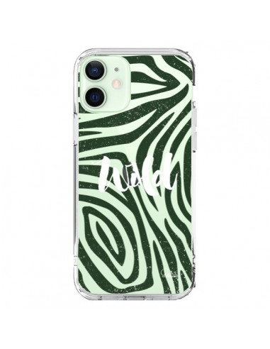 Coque iPhone 12 Mini Wild Zebre Jungle Transparente - Lolo Santo