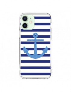 Cover iPhone 12 Mini Ancora Marina Voile Navy Blue - Mary...